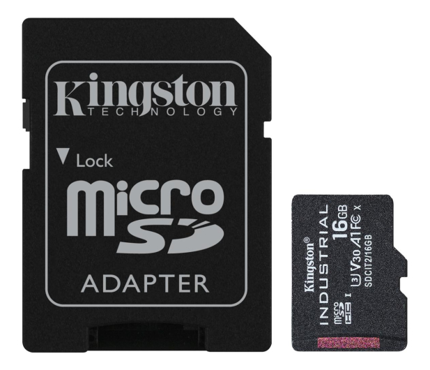 KINGSTON microSD 16GB CL10 UHS-I Industrial - 675818 - zdjęcie